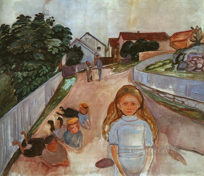 street in asgardstrand 1902 Edvard Munch Oil Paintings